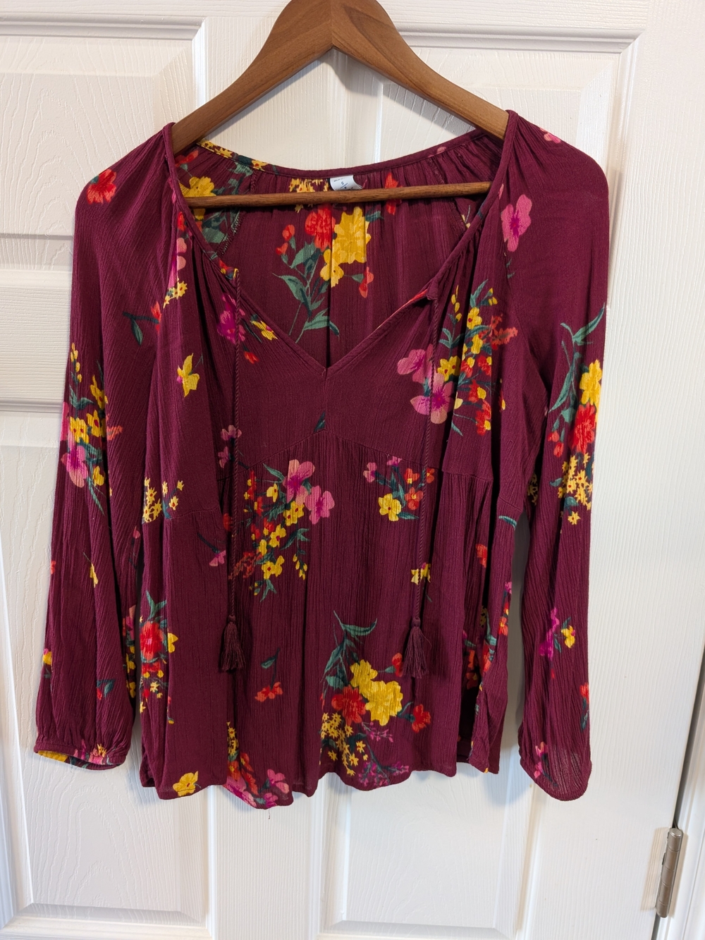 Women's Floral Peasant Blouse